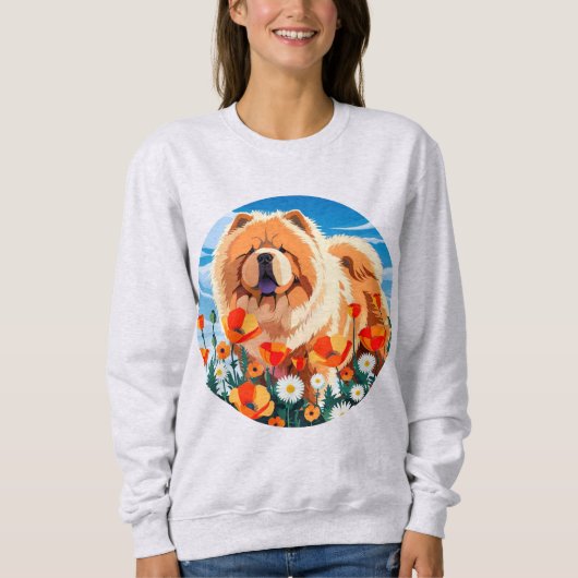 ONDER DE KLAPROZEN Chow Chow Trui (Voorkant)
