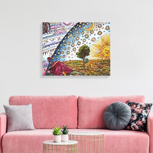 Onder de koepel uitkijken canvas afdruk (Insitu (Woonkamer))