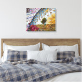 Onder de koepel uitkijken canvas afdruk (Insitu (Slaapkamer))