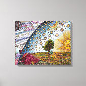 Onder de koepel uitkijken canvas afdruk (Voorkant)