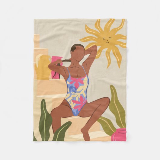 Onder de lachende zon fleece deken (Voorkant)