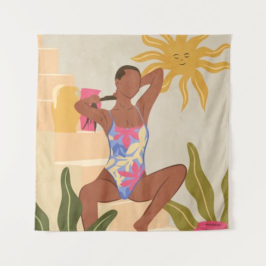 Onder de lachende zon wandkleed (Voorkant)