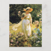 Onder de Laurel Blossoms Charles Courtney Curran Briefkaart (Voorkant)