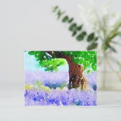 Onder de Lavender-structuur Briefkaart (Staand voorkant)