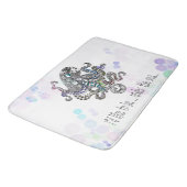 Onder de lijn zee doedelen octopus met bellen badmat (Gekanteld)