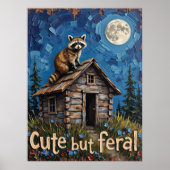 Onder de maan: Raccoon's High Perch Poster (Voorkant)