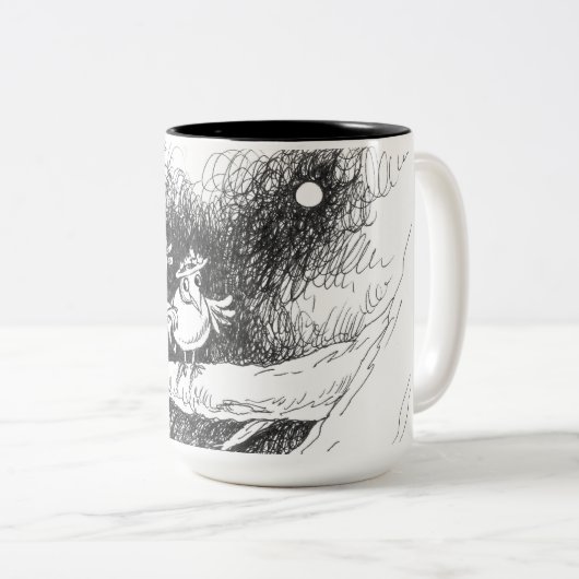 onder de maan tweekleurige koffiemok (Voorkant rechts)