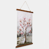 Onder de Magnolia boom Hangend Wandkleed (Gebogen)