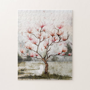 Onder de Magnolia boom Legpuzzel