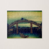 Onder de Mannen Bridge door Hokusai Legpuzzel (Horizontaal)