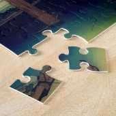Onder de Mannen Bridge door Hokusai Legpuzzel (Zijkant)