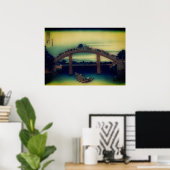 Onder de Mannen Bridge in Fukagawa Poster (Thuiskantoor)