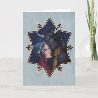 Onder de Maretak Feestdagen Kaart