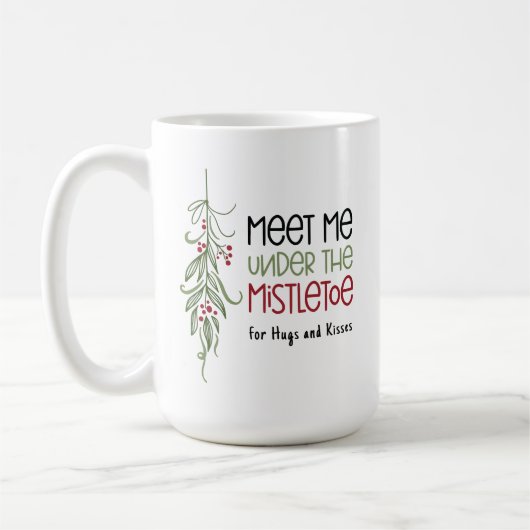  onder de maretak kerst koffiemok (Links)