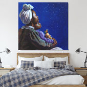 Onder de Midnight Blues 2003 Canvas Afdruk (Insitu (Slaapkamer))