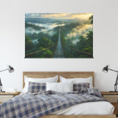 Onder de mist een geheim canvas afdruk (Insitu (Slaapkamer))