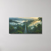 Onder de mist een geheime uitgestrekte canvas prin (Voorkant)