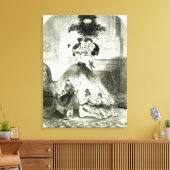 Onder de Mistletoe' Canvas Afdruk (Insitu (Woonkamer))
