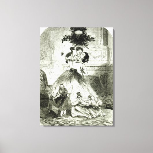 Onder de Mistletoe' Canvas Afdruk (Voorkant)