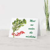 ONDER DE MISTLETOE CHRISTMAS FEESTDAGEN KAART (Voorkant)