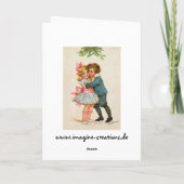 Onder de Mistletoe Feestdagen Kaart (Achterkant)
