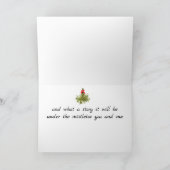 ONDER DE MISTLETOE... FEESTDAGEN KAART (Binnen)