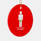 ONDER DE MISTLETOE GUY -.png Keramisch Ornament (Rechts)