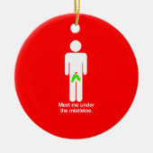 ONDER DE MISTLETOE GUY -.png Keramisch Ornament (Voorkant)