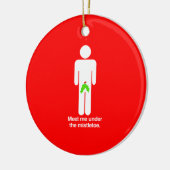 ONDER DE MISTLETOE GUY -.png Keramisch Ornament (Links)