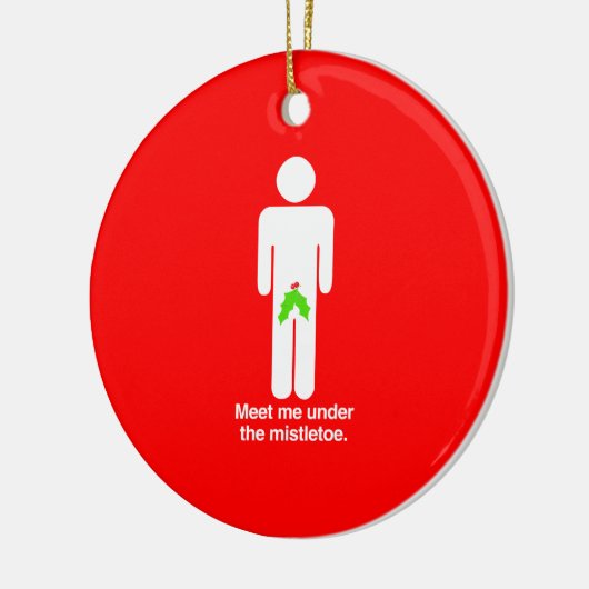 ONDER DE MISTLETOE GUY -.png Keramisch Ornament (Links)