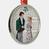 Onder de Mistletoe - Jane Austen Metalen Ornament (Rechts)