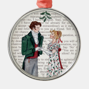 Onder de Mistletoe - Jane Austen Metalen Ornament