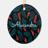 Onder de Mistletoe Keramisch Ornament (Links)