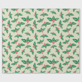 Onder de Mistletoe Minimalistische Kerstmis Naadlo Cadeaupapier (Vlak)