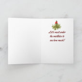 *ONDER DE MISTLETOE OM TE ZIEN HOEVEEL* FEESTDAGEN KAART (Binnen)