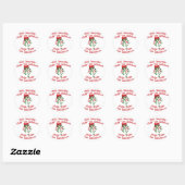 Onder de Mistletoe Ronde Sticker (Vel)