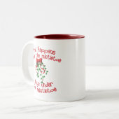 Onder de Mistletoe Tweekleurige Koffiemok (Voorkant links)