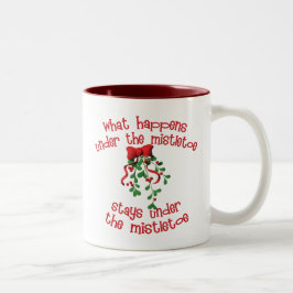 Onder de Mistletoe Tweekleurige Koffiemok