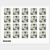 Onder de Mistletoe' Vierkante Sticker (Vel)