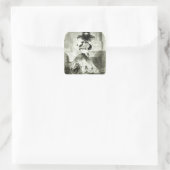 Onder de Mistletoe' Vierkante Sticker (Tas)