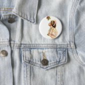 Onder de mistletoe vissen ronde button 5,7 cm (In situ)