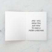 ONDER DE MISTLETOE VOOR EEN MERRY CHRISTMAS FEESTDAGEN KAART (Binnen)