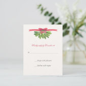 Onder de Mistletoe Wedding Reply Kaart (Staand voorkant)
