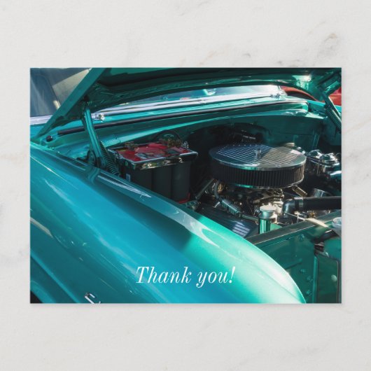 Onder de Motorkap Briefkaart (Voorkant)