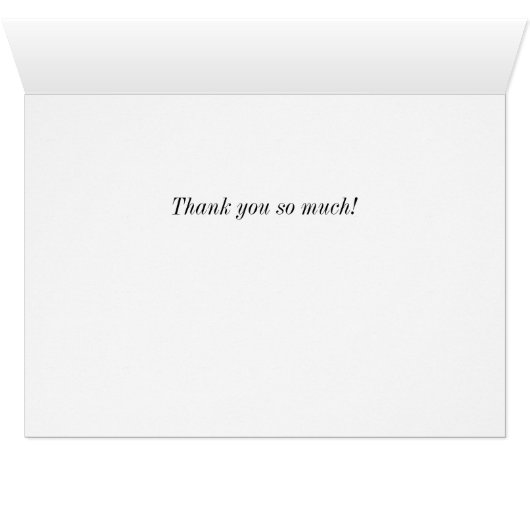 Onder de motorkap kaart met dankbetuiging (Binnen Horizontaal (Onder))