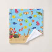Onder de naam Zee Ocean Fish and Anchor Kind Name Bad Handdoek (Wasdoekje)