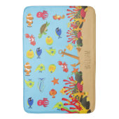 Onder de naam Zee Ocean Fish and Anchor Kind Name Badmat (Voorkant Verticaal)