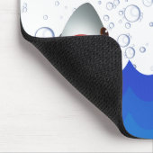 Onder de naam zee shark scubadiver cartoon kindere muismat (Hoek)