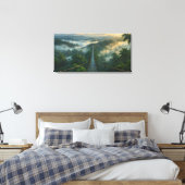 Onder de nevel een geheim canvasprint op spanraam canvas afdruk (Insitu (Slaapkamer))