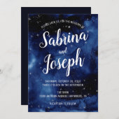 Onder de Night Sky bruiloft uitnodiging (Voorkant / Achterkant)